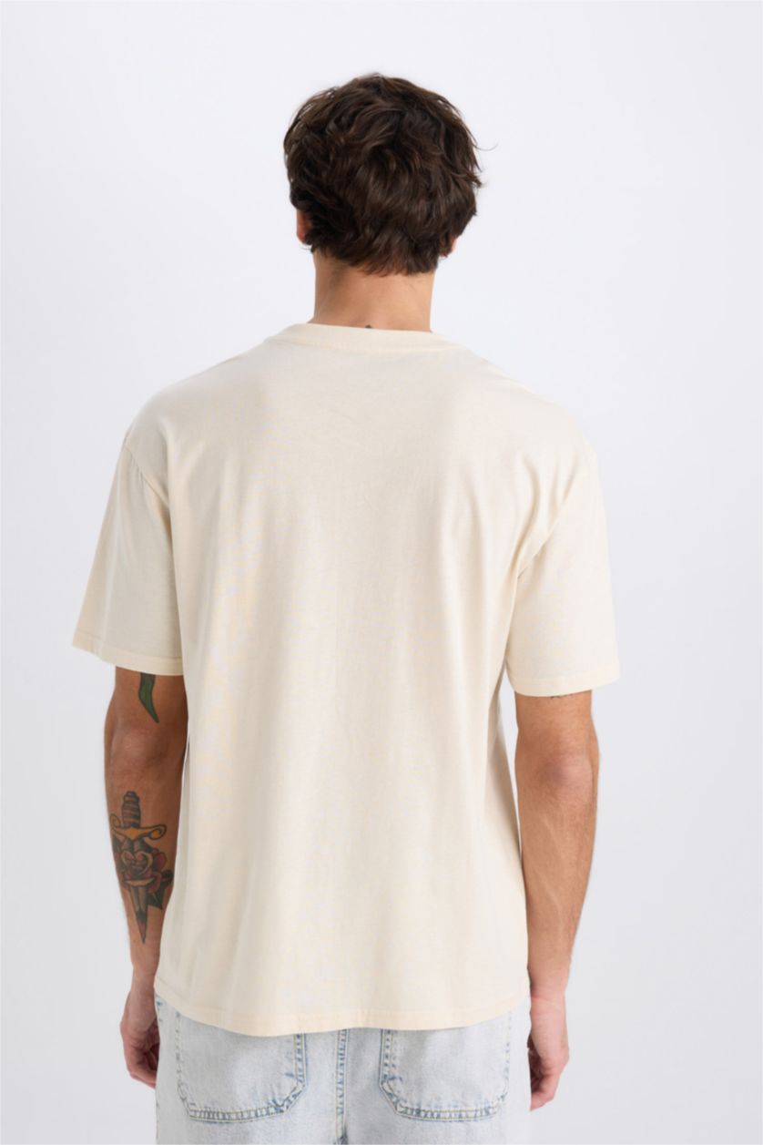 Man Stone Boxy Fit Crew Neck Short Sleeve T-Shirt