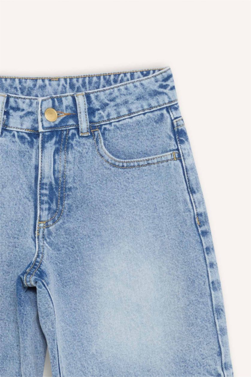 Kız Çocuk - Genç Kız Açık Mavi Jean Şort Kız Çocuk