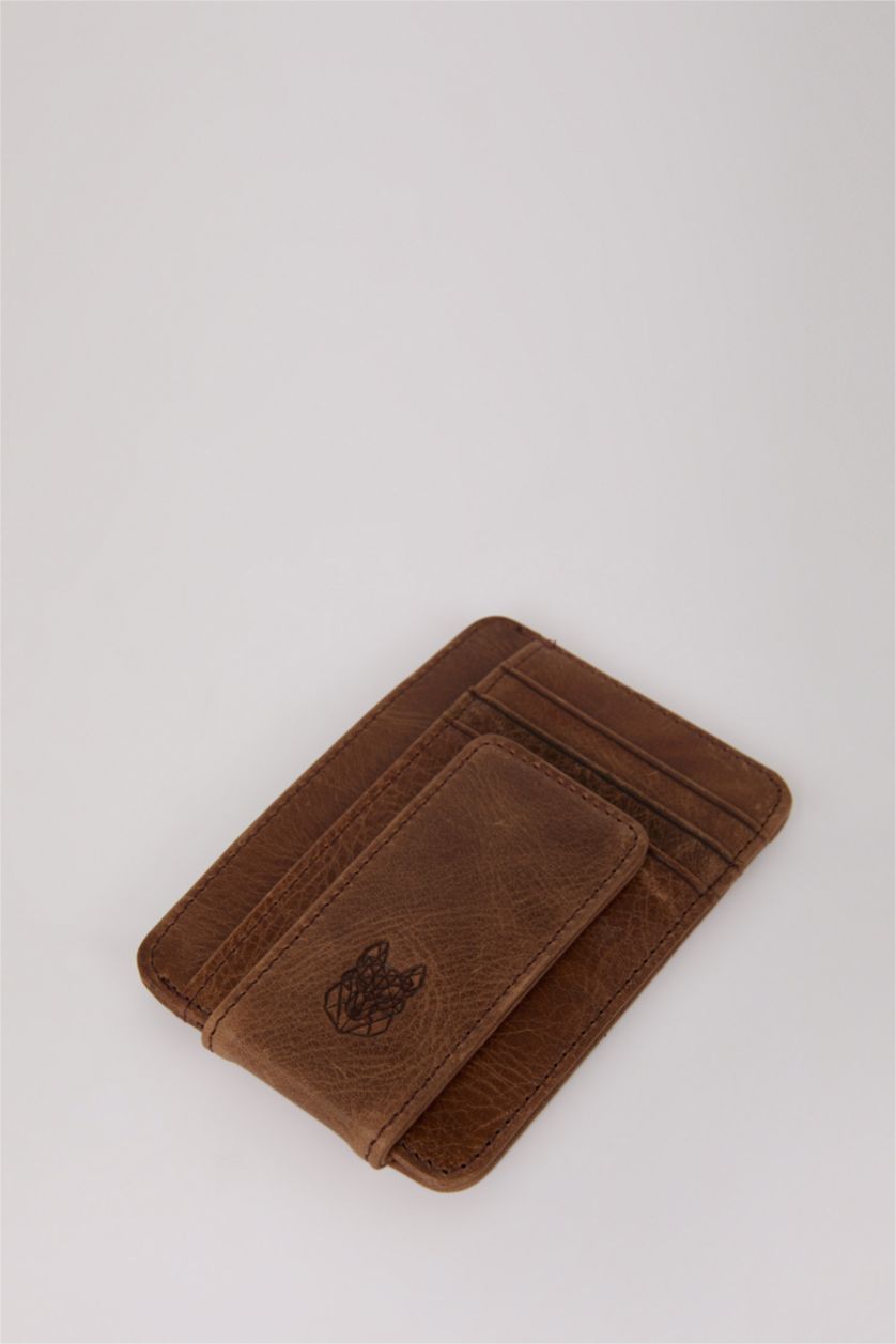 Man Brown Man Business Card Wallet