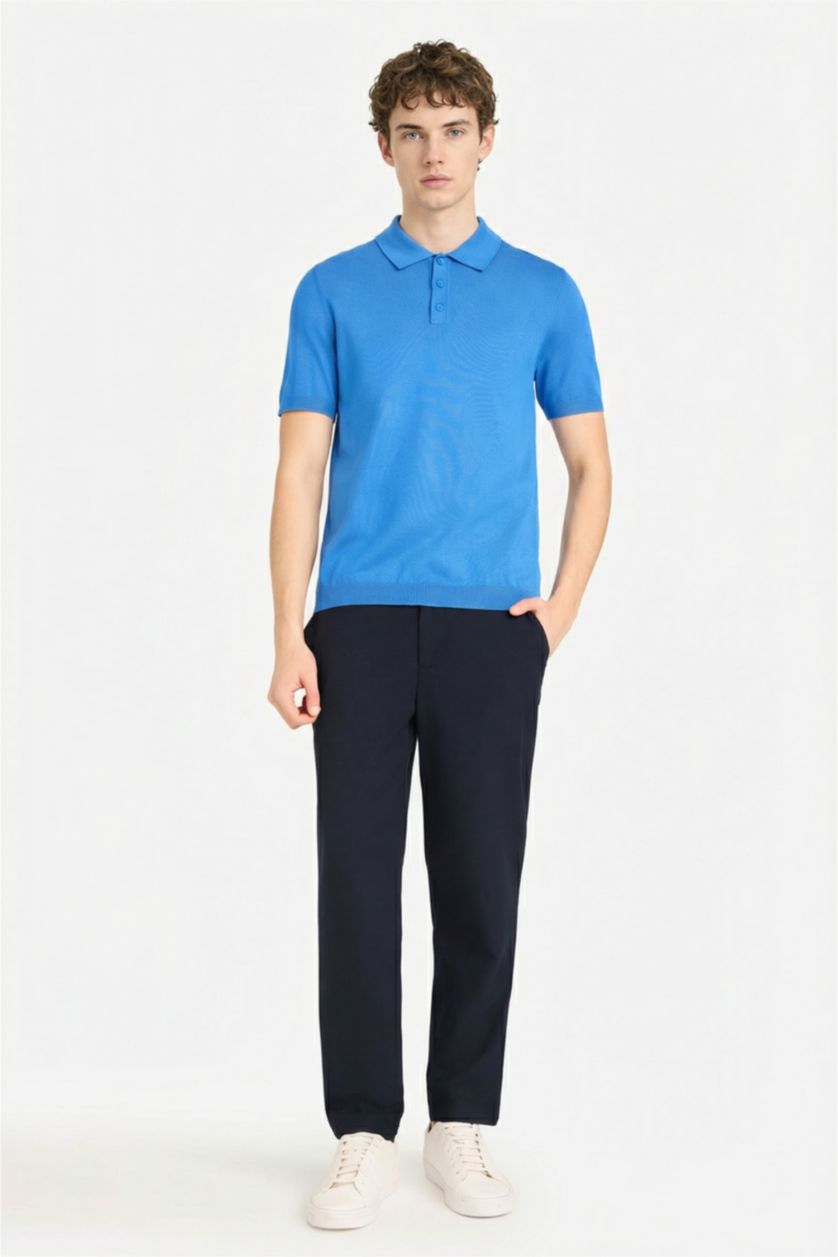 Ерлер Корольдік Standard Fit поло жағалы трикотаж қысқа жеңді поло футболка