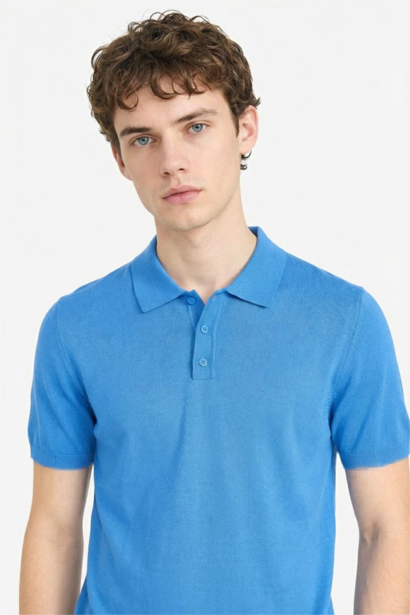 Ерлер Корольдік Standard Fit поло жағалы трикотаж қысқа жеңді поло футболка