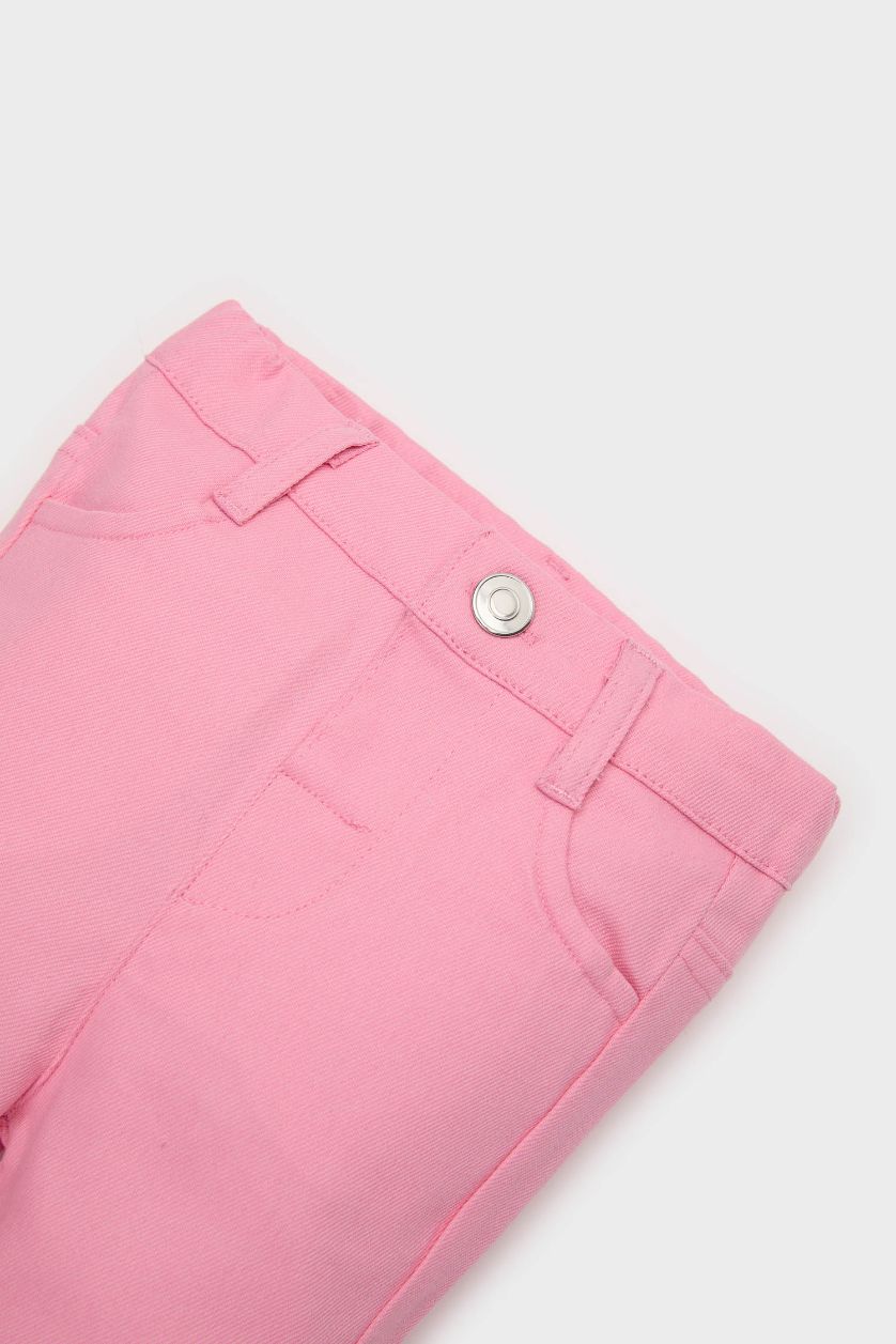 طفلة صغيرة زهري بنطرون جبردين برجل واسع شارلستون