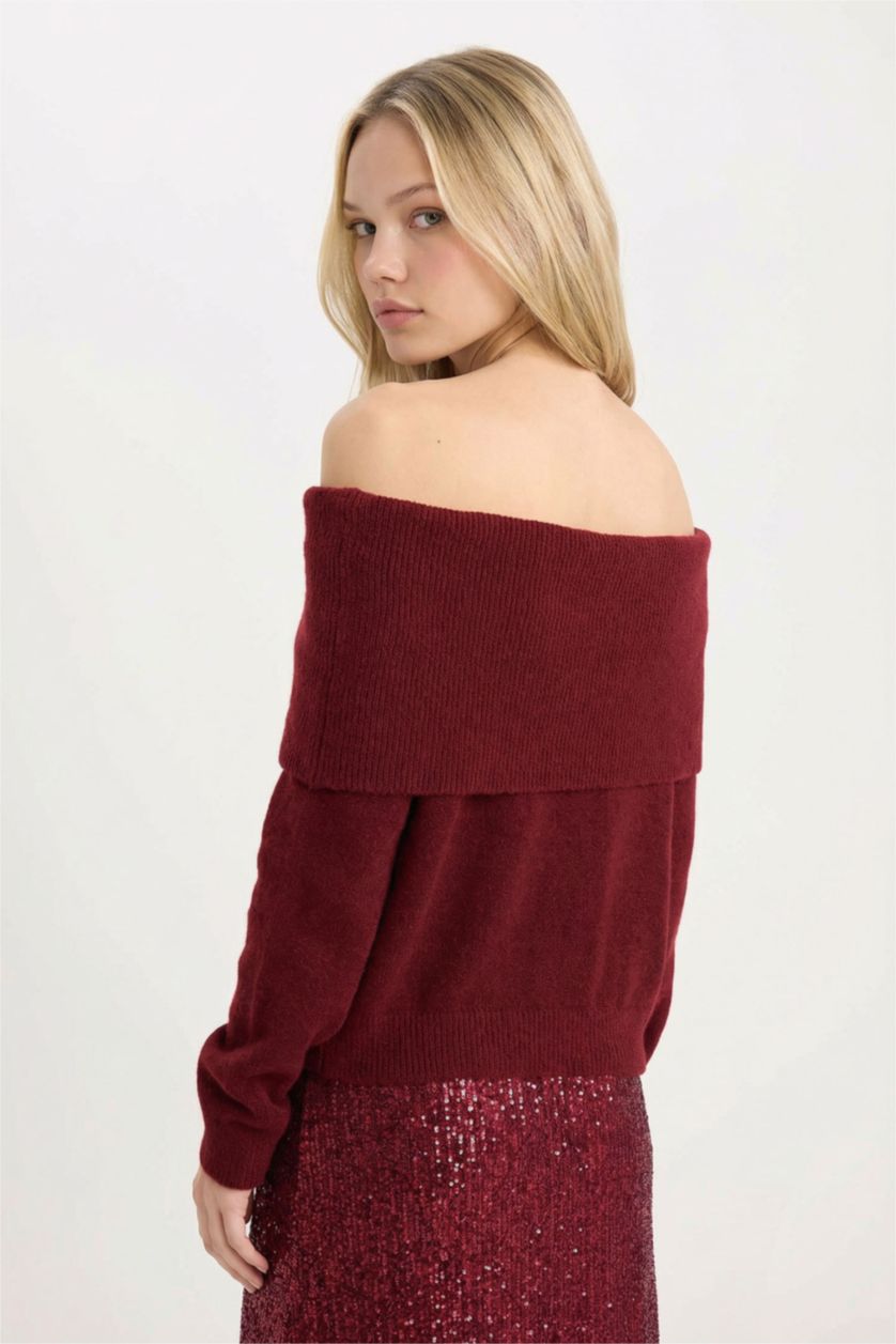 WOMAN Bordeaux Oversize Fit Pullover