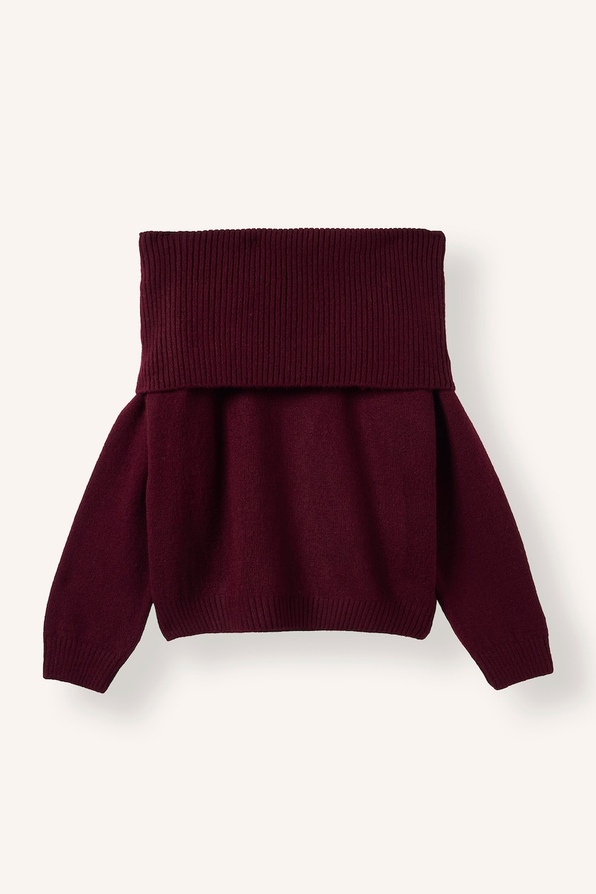 Woman Bordeaux Regular Fit Knitwear Pullover