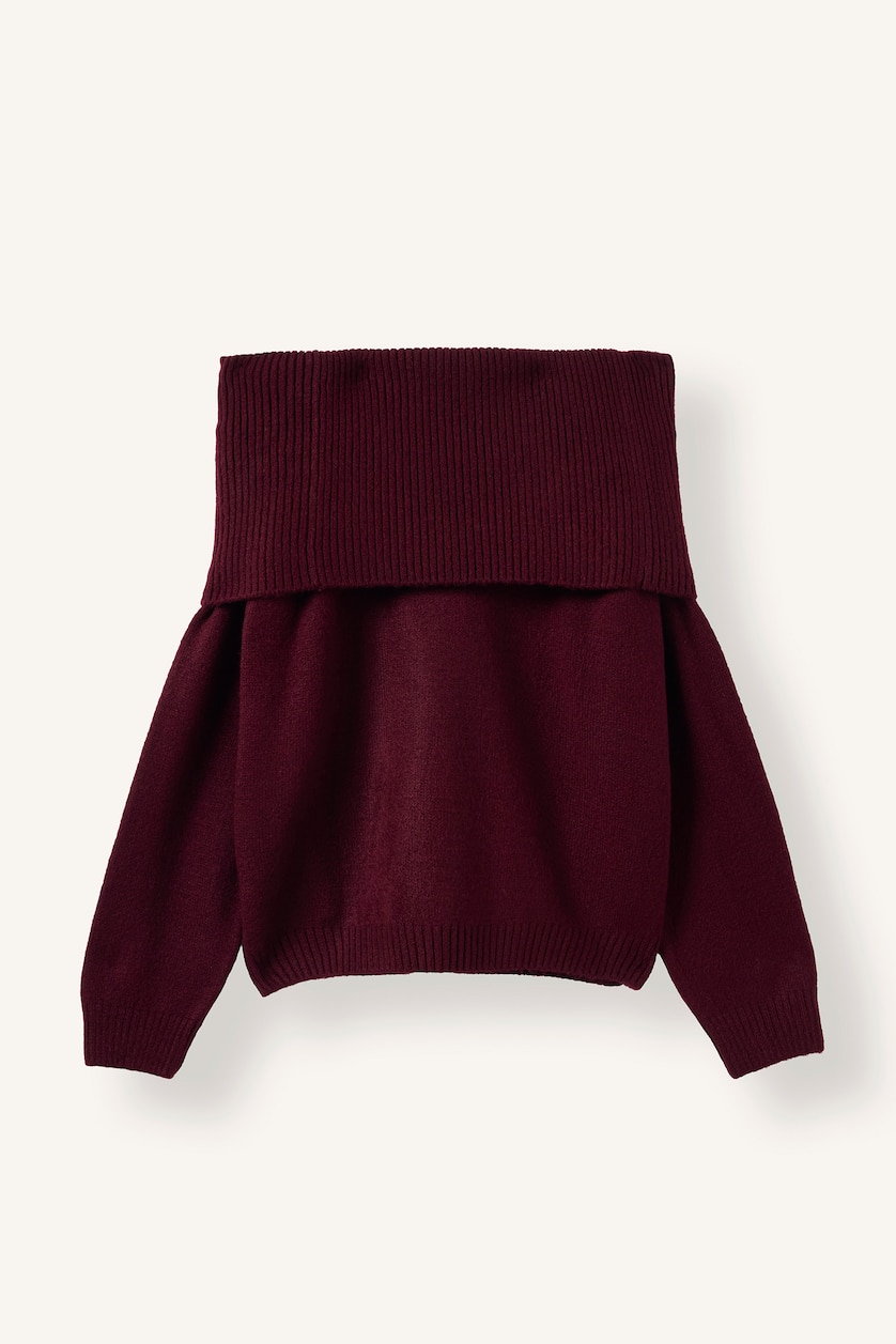 Woman Bordeaux Regular Fit Knitwear Pullover