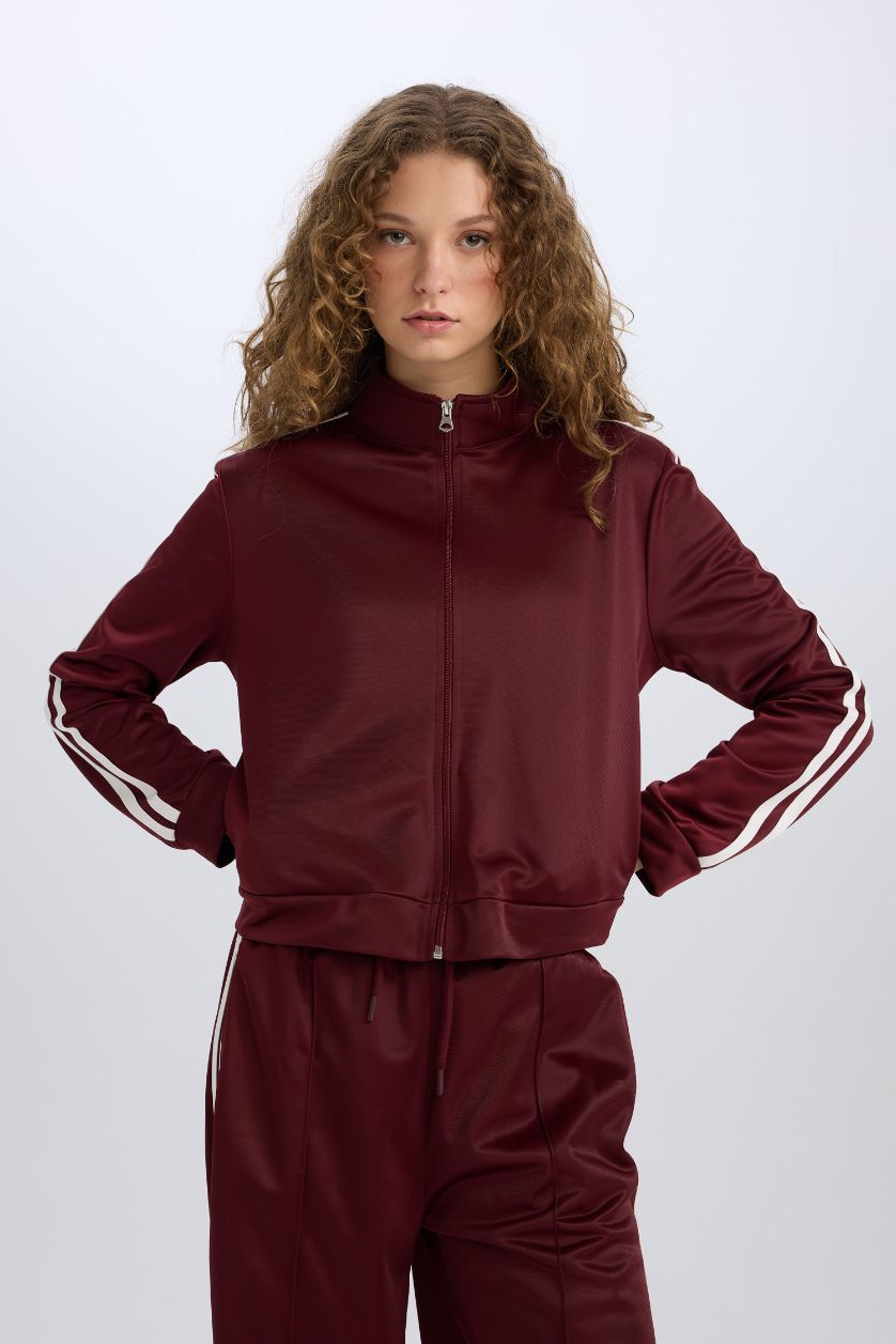 Kadın Bordo Oversıze Hırka