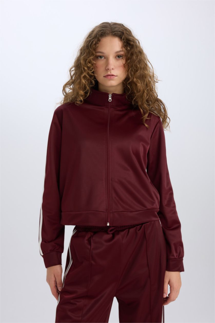 Kadın Bordo Oversıze Hırka