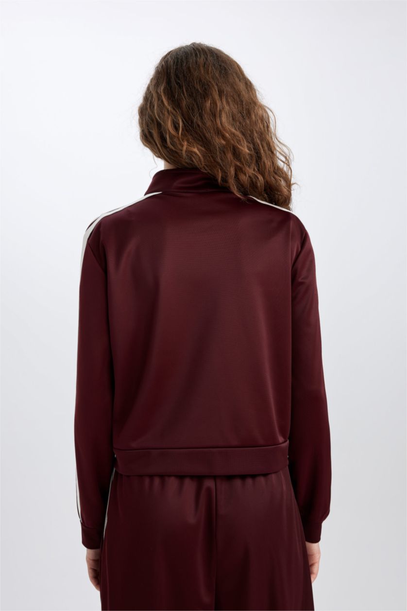 Kadın Bordo Oversıze Hırka