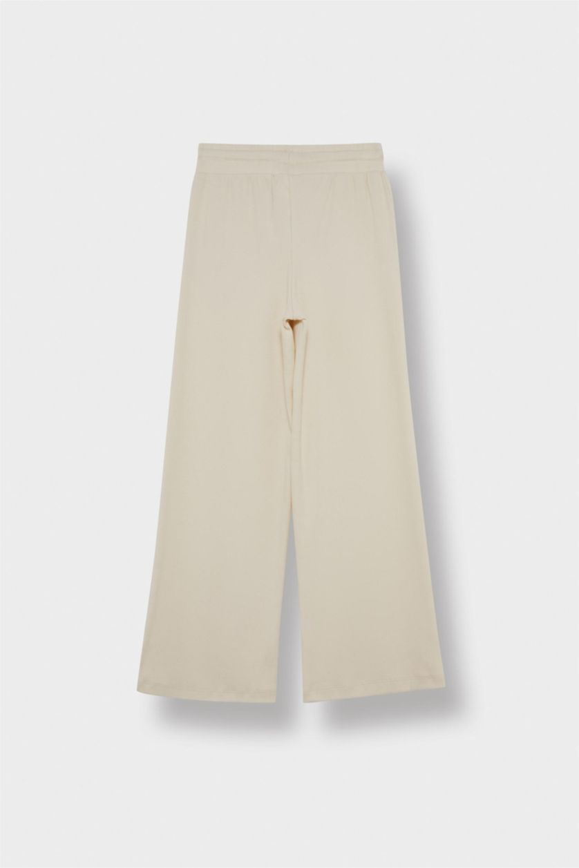 Kız Çocuk - Genç Kız Taş Beli Lastikli Wide Leg Geniş Paça Eşofman Altı Kız Çocuk