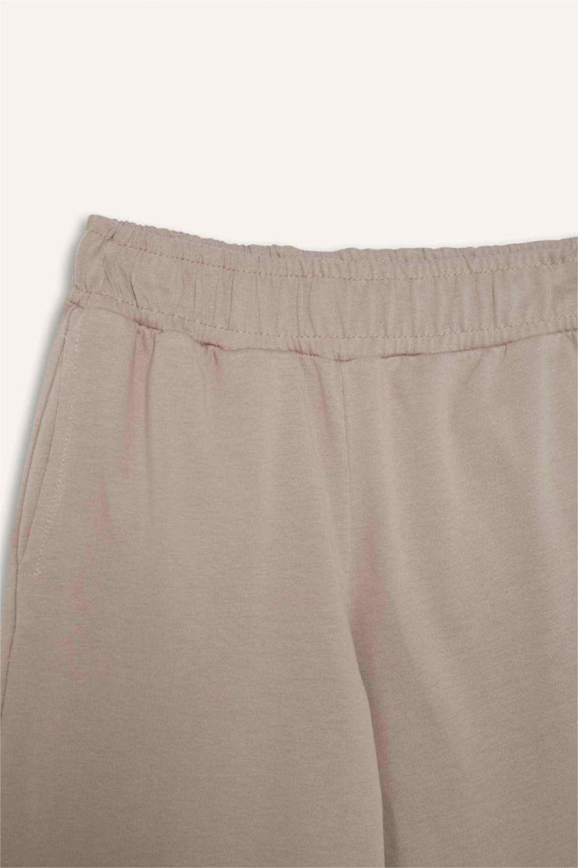 Girls & Teens Stone Girl Elastic Waist Wide Leg Trousers