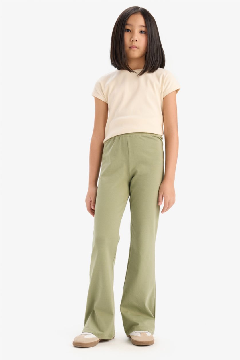 GIRLS & TEENS Khaki Girl Flare Leggings
