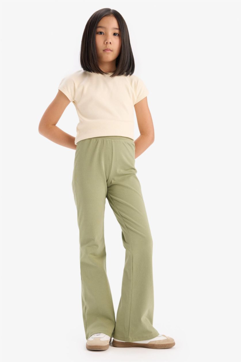 GIRLS & TEENS Khaki Girl Flare Leggings