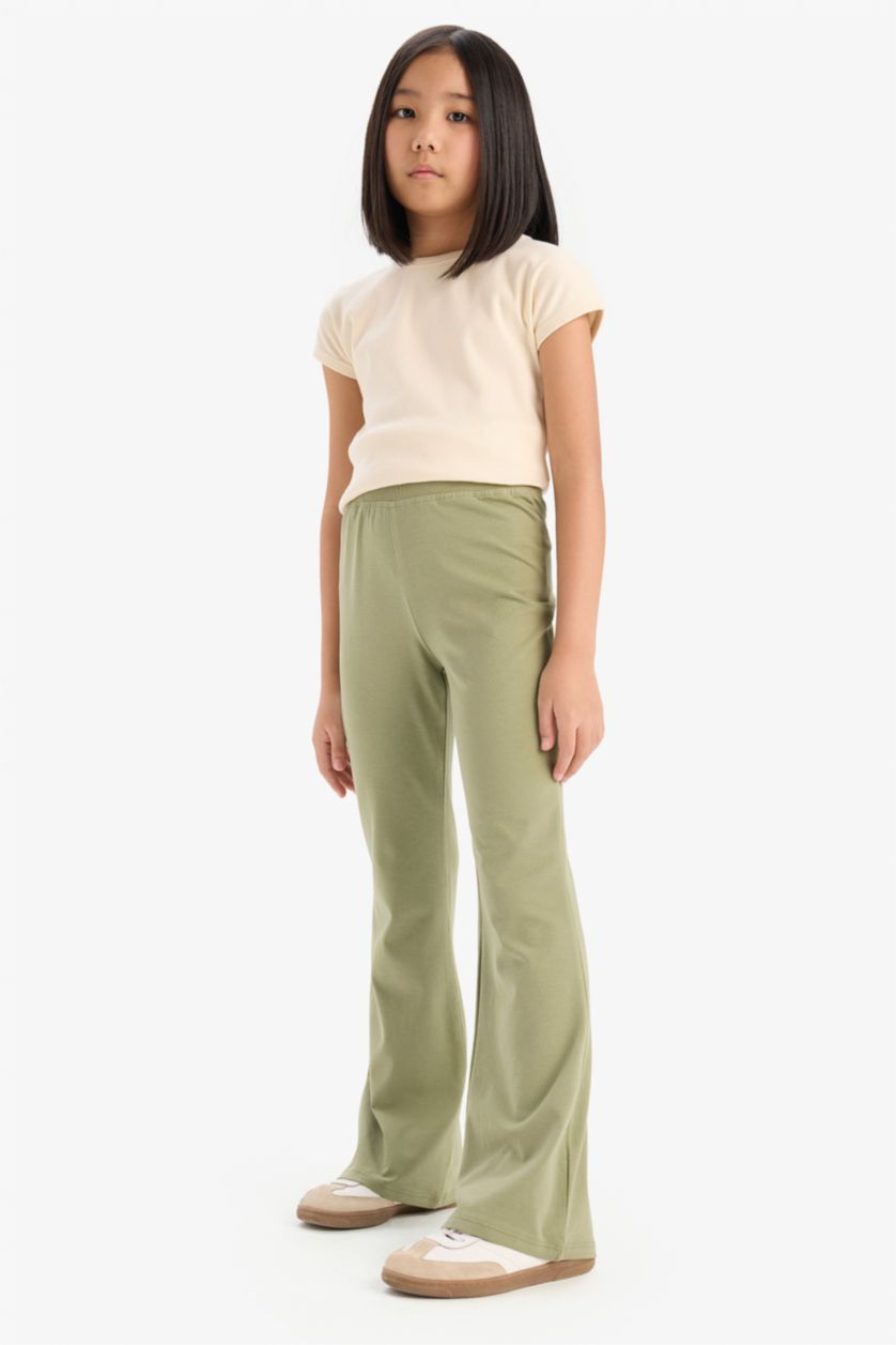GIRLS & TEENS Khaki Girl Flare Leggings