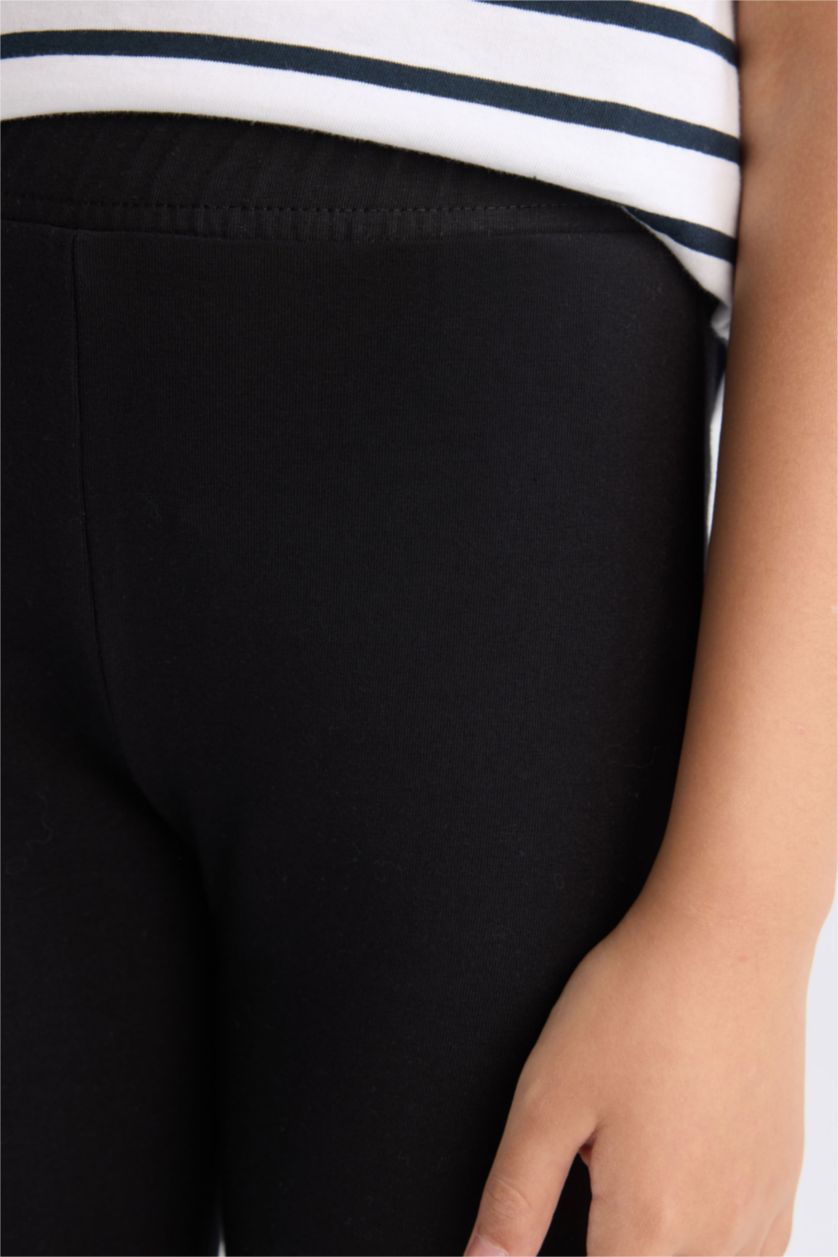 Kız Çocuk - Genç Kız Siyah İspanyol Paça Tayt Kız Çocuk