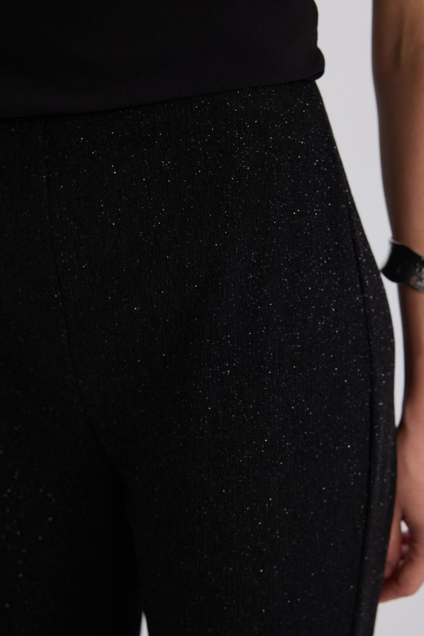 WOMAN Black Flare Regular Hem Trousers