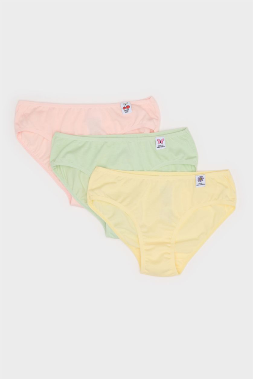 Kız Çocuk - Genç Kız Pembe 3'lü Slip Külot Kız Çocuk