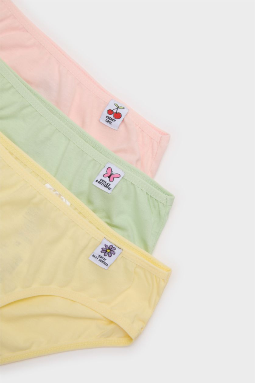 Kız Çocuk - Genç Kız Pembe 3'lü Slip Külot Kız Çocuk