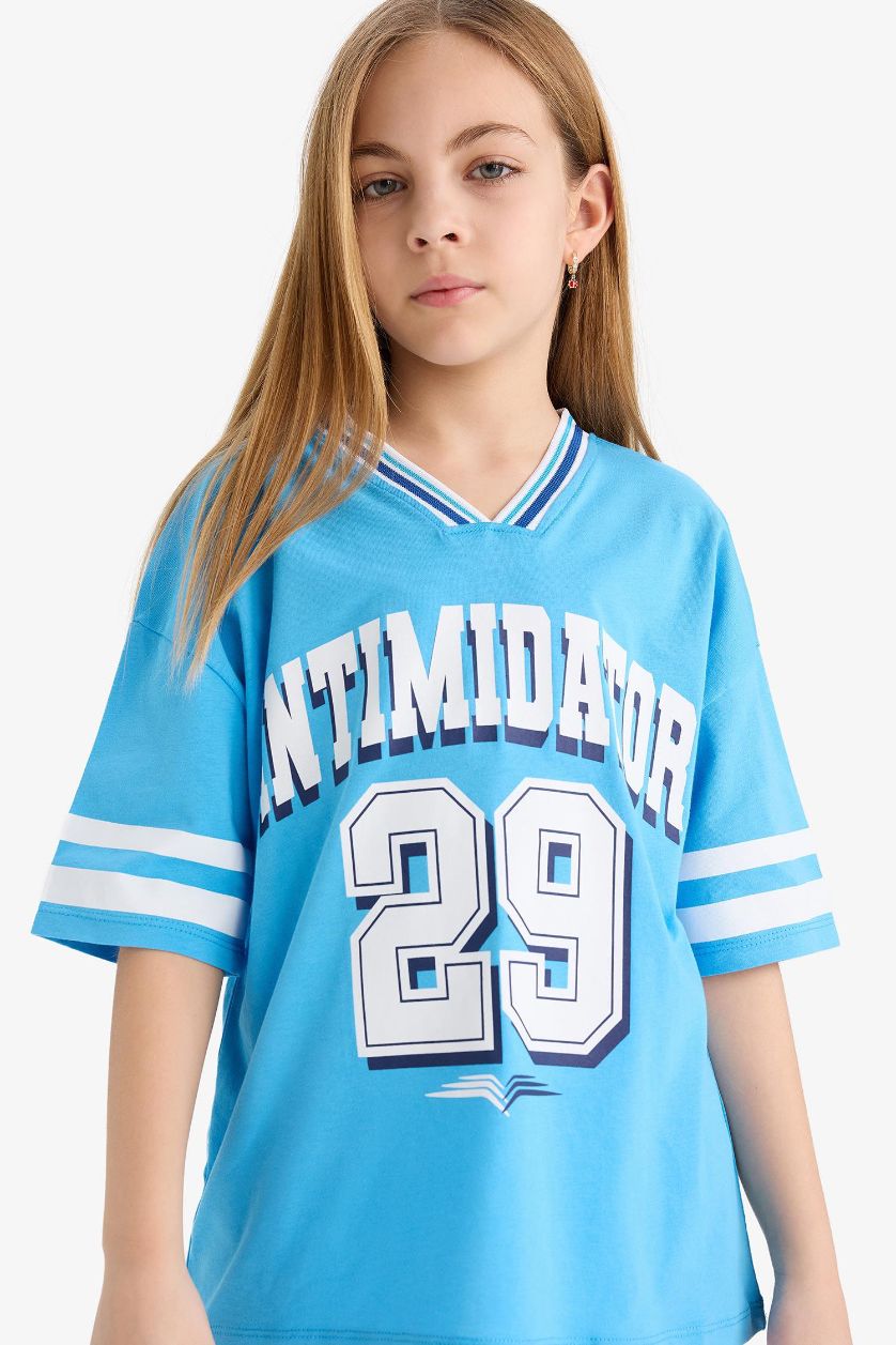 GIRLS & TEENS Blue Girl Oversize Number Patterned T-Shirt