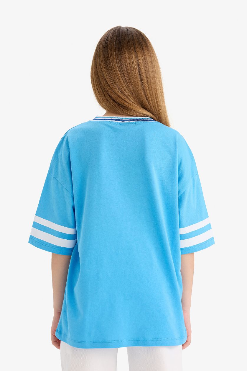 GIRLS & TEENS Blue Girl Oversize Number Patterned T-Shirt