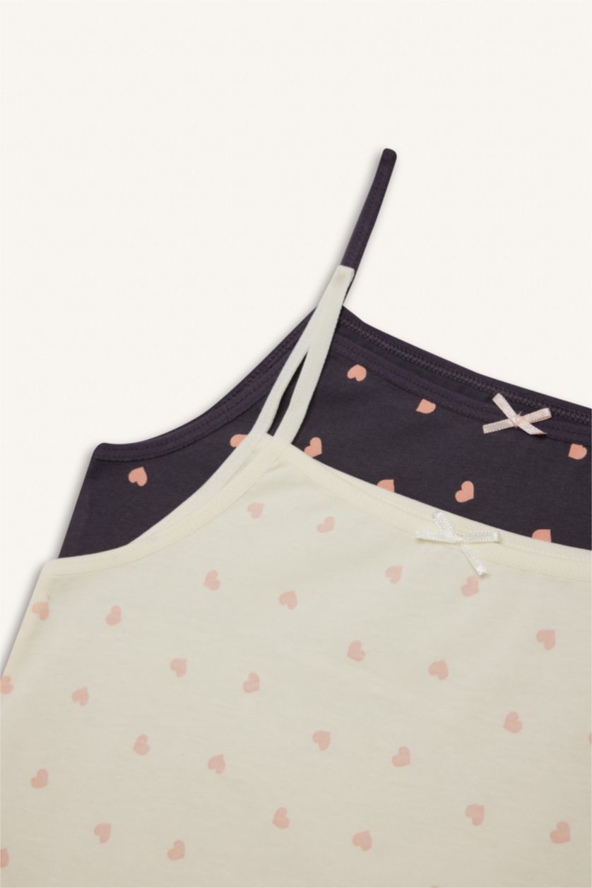 FILLES Écru Lot de 2 débardeurs imprimés pour fille