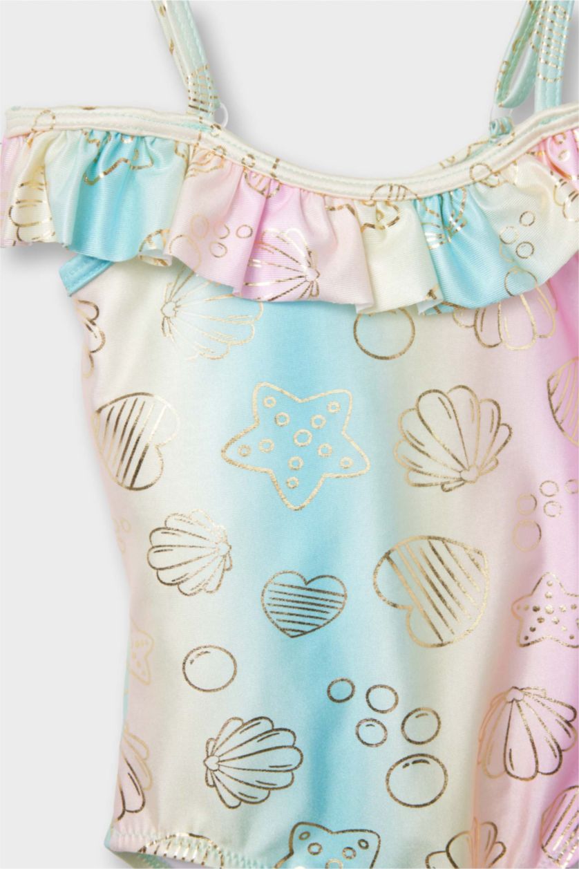 طفلة صغيرة سيموني مايوه بيبي بناتي وافل