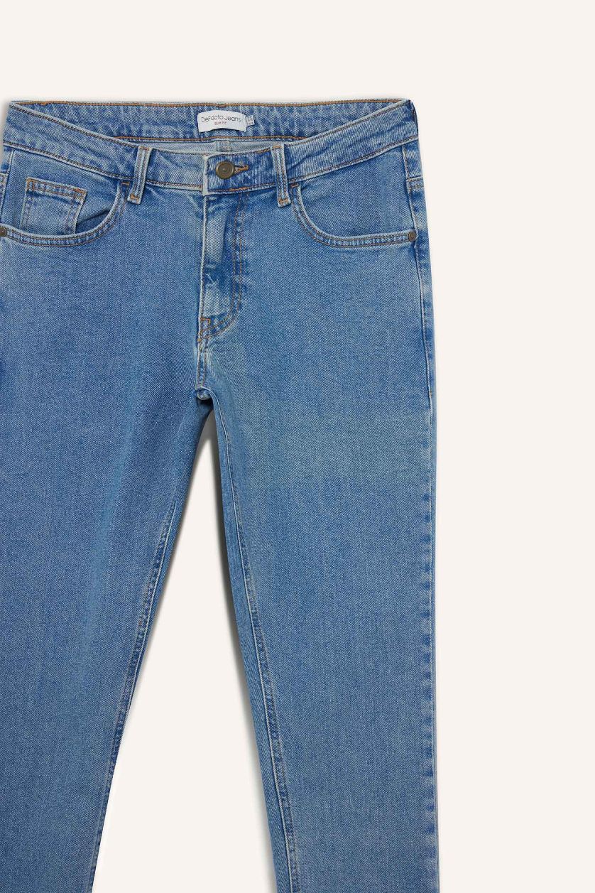 Man Blue Pedro Slim Fit Skinny Leg Jeans