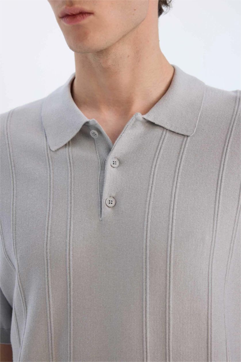 Ерлер ашық реңк поло жаға трикотаж Поло