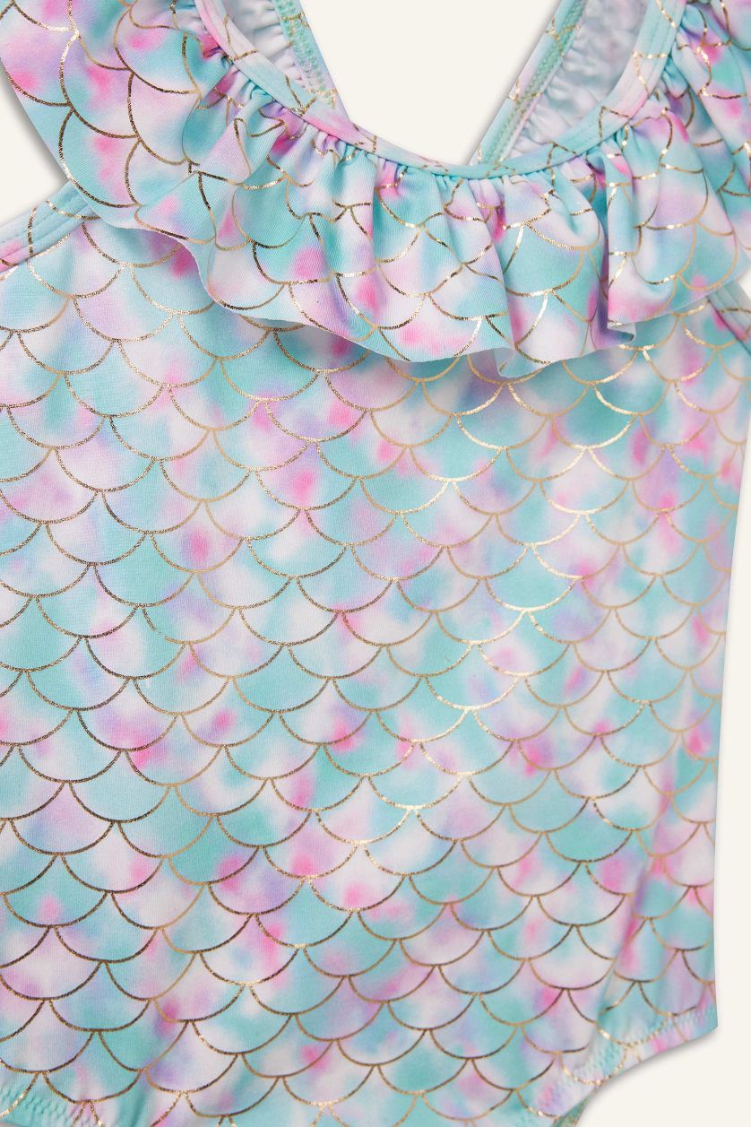 طفلة صغيرة أرجواني مايوه بيبي بناتي وافل