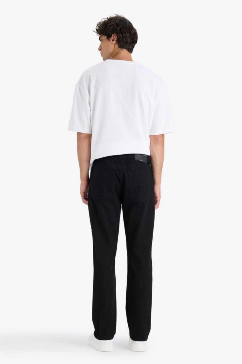 Man Black Sergio Regular Fit Normal Waist Straight Leg Jeans