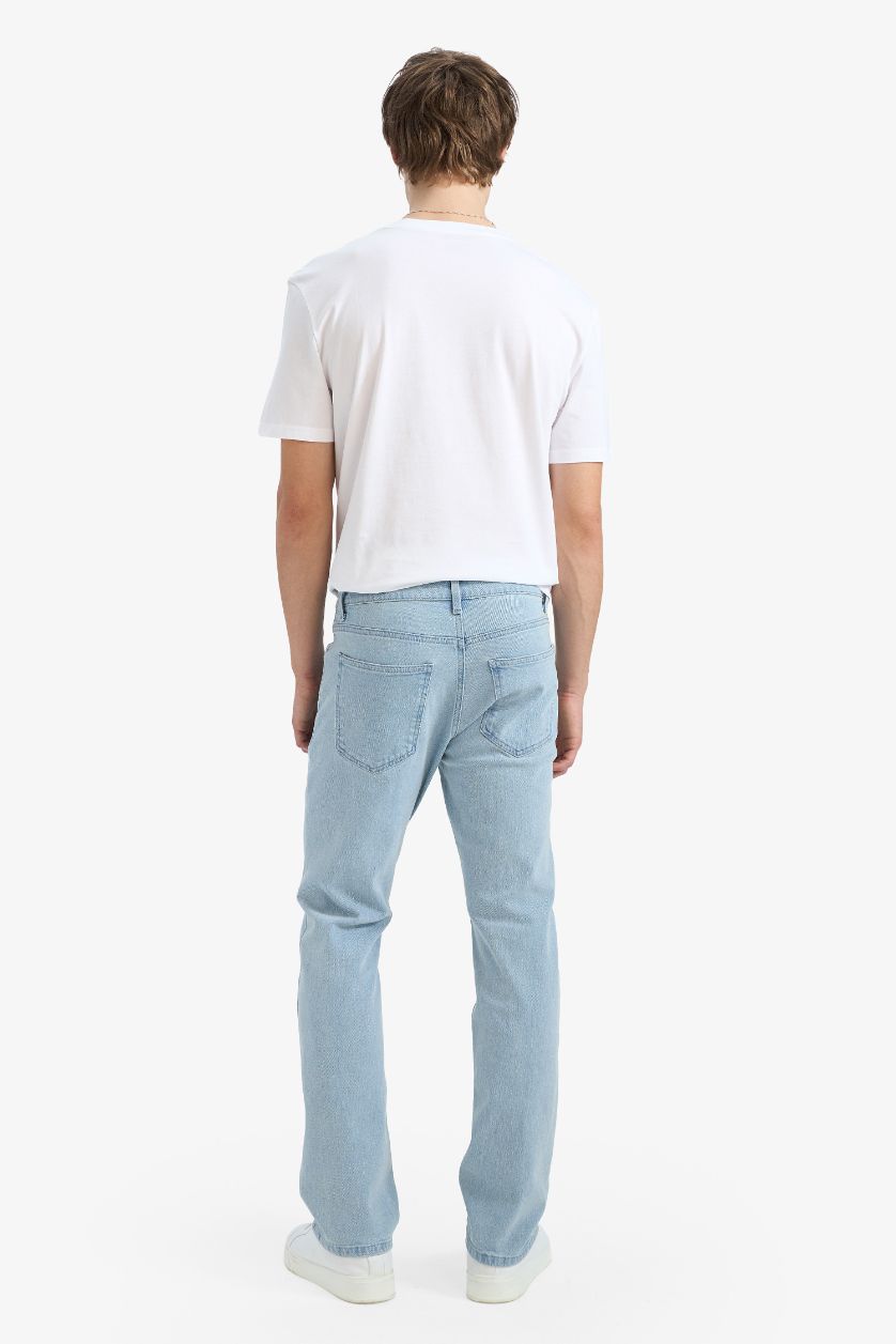 Erkek Açık Mavi Sergio Regular Fıt Normal Bel Boru Paça Düz Paça Jean Pantolon