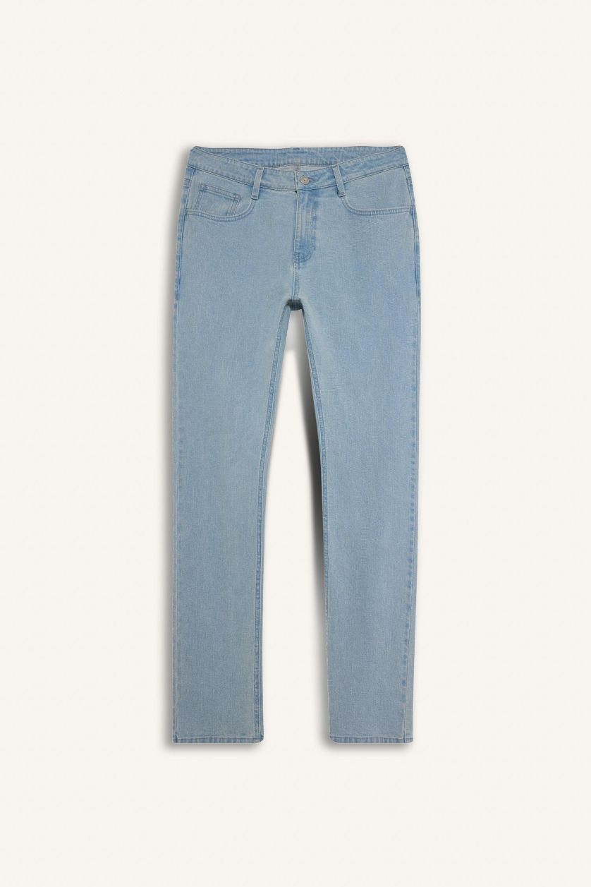 Erkek Açık Mavi Sergio Regular Fıt Normal Bel Boru Paça Düz Paça Jean Pantolon