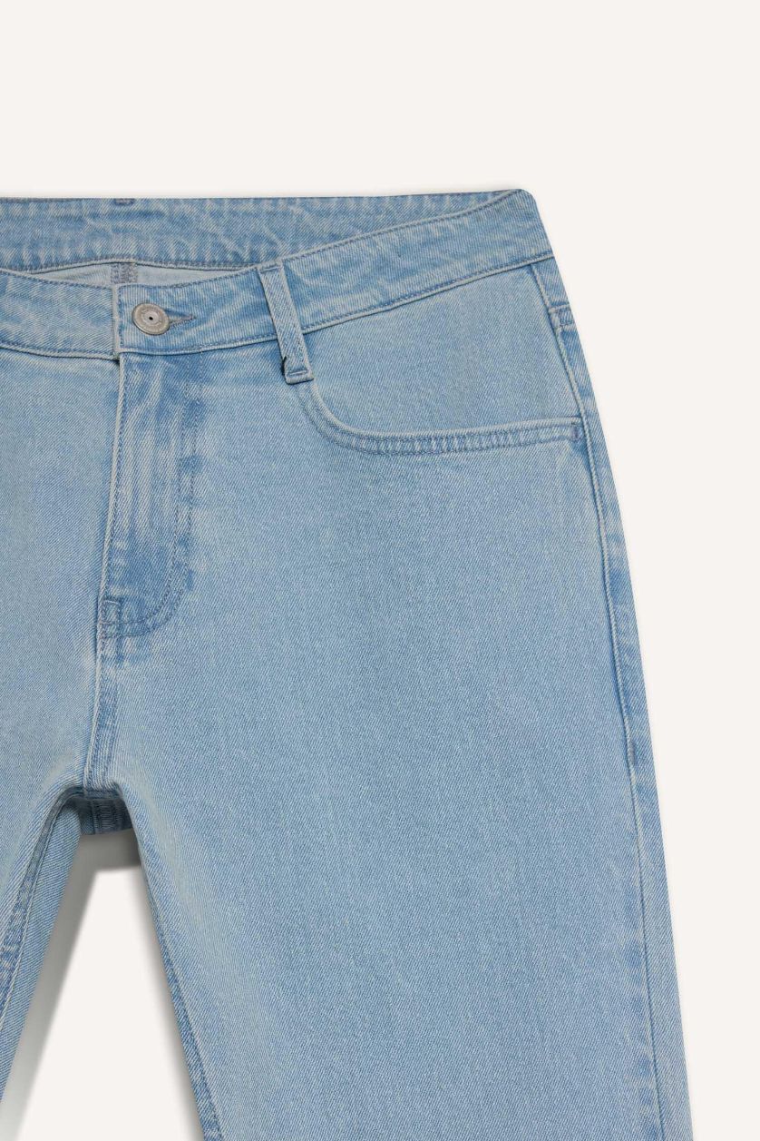 Erkek Açık Mavi Sergio Regular Fıt Normal Bel Boru Paça Düz Paça Jean Pantolon