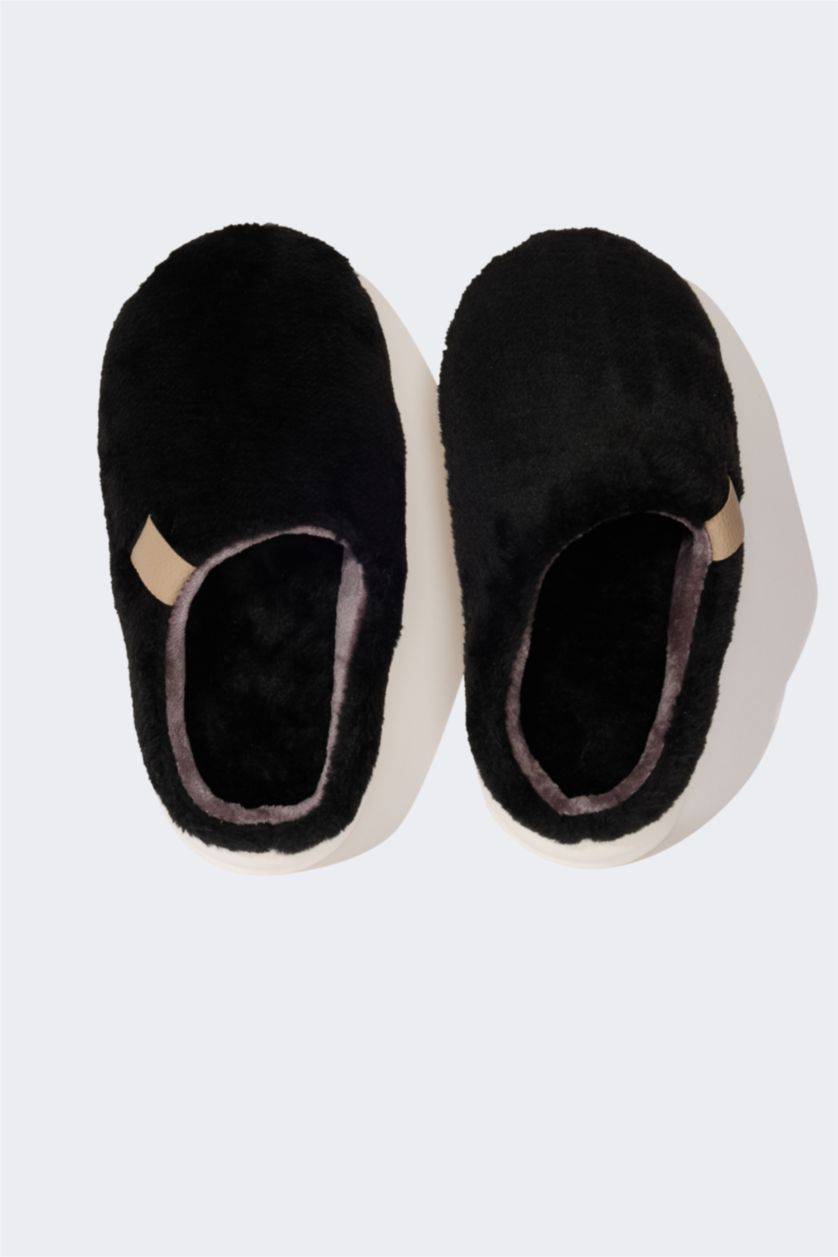 رجالي أسود شبشب بيت رجالي بكعب مسطح