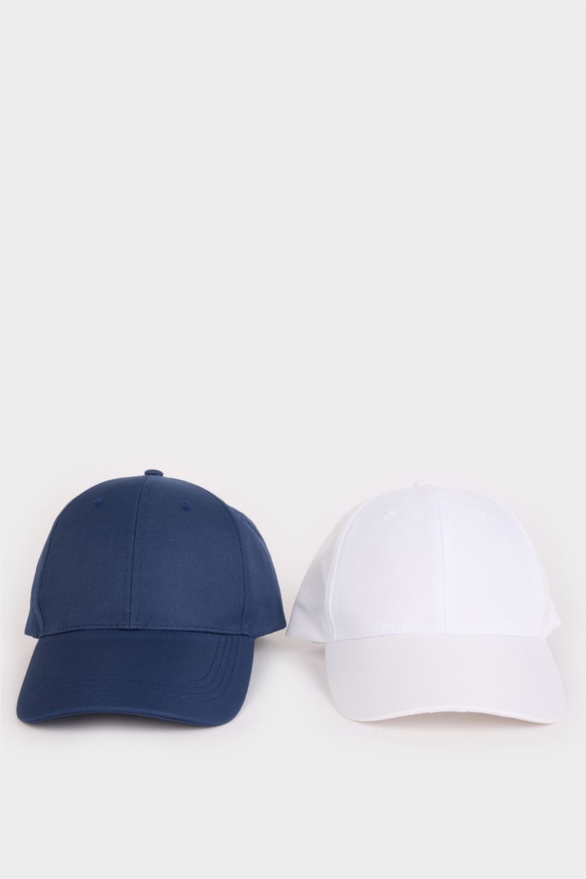 Erkek Beyaz Erkek 2'li Cap Şapka