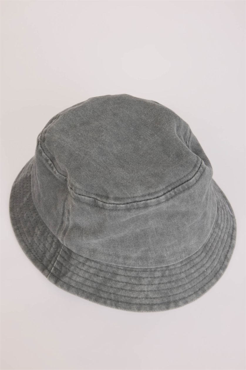 BOYS & TEENS Anthracite Boy Cotton Bucket Denim Hat