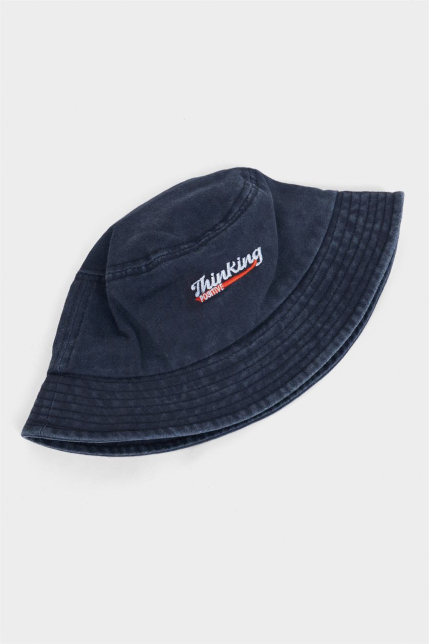 Erkek Çocuk - Genç Erkek Lacivert Jean Bucket Şapka Erkek Çocuk