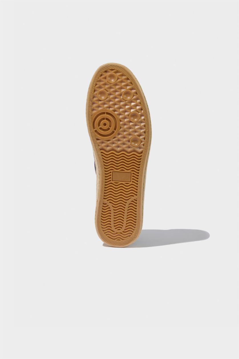 MAN Black Man Flat Sole Espadrille Shoes