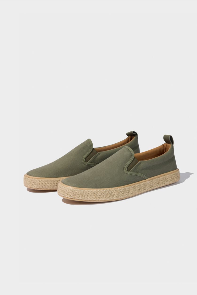 MAN Khaki Man Flat Sole Espadrille Shoes