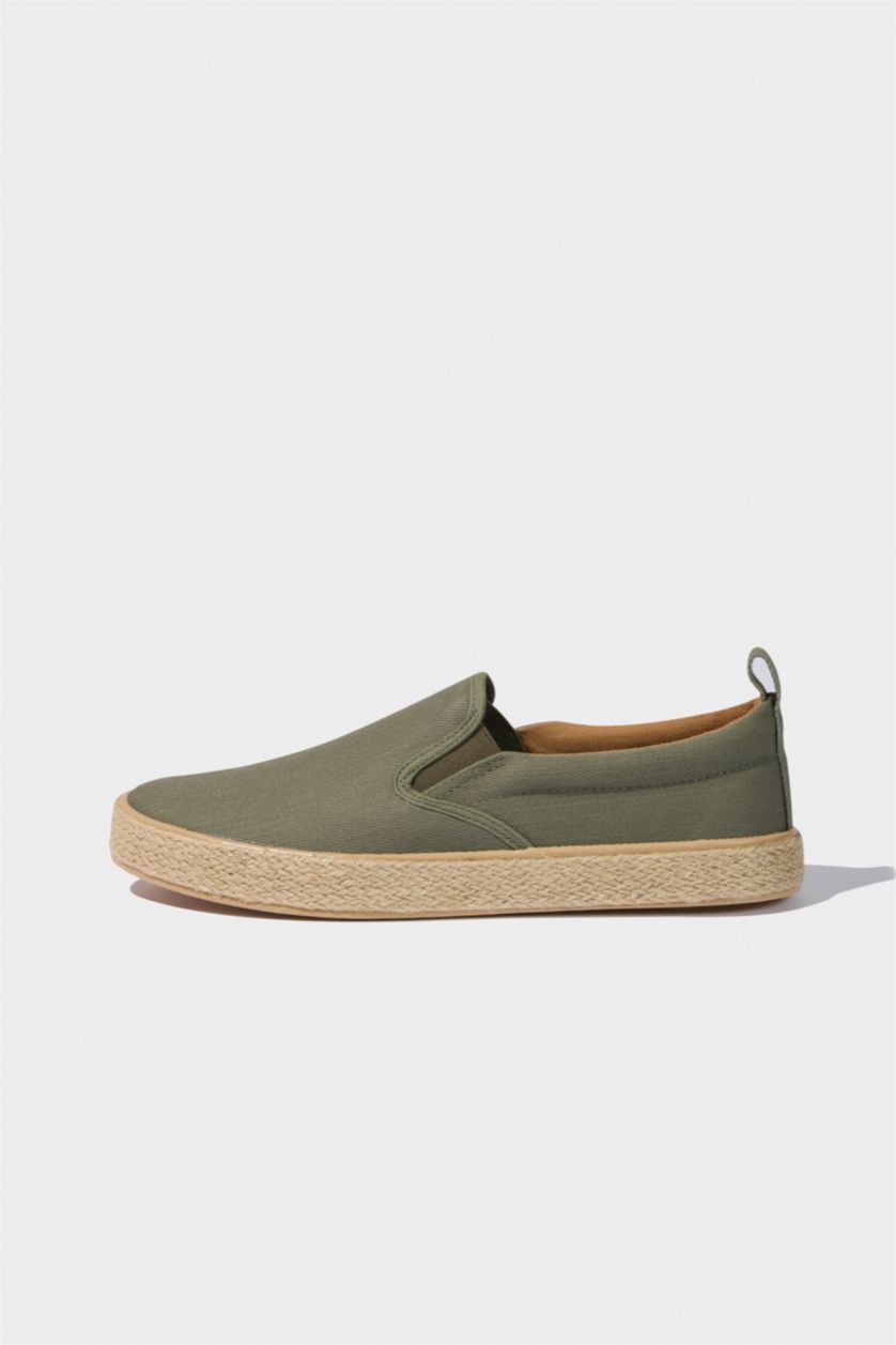 MAN Khaki Man Flat Sole Espadrille Shoes
