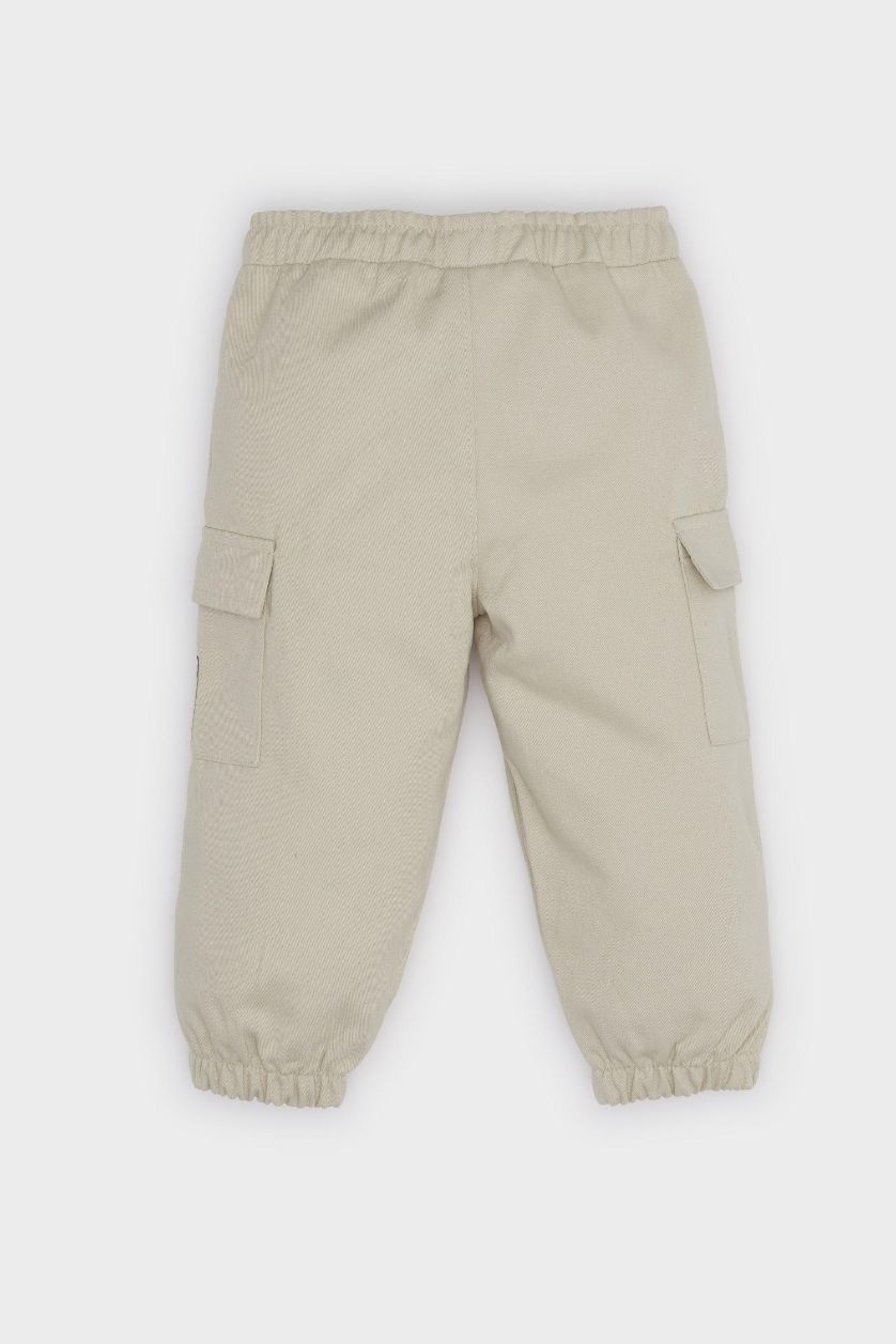 Baby Boy Light Beige Regular Fit Gabardine Pocket Trousers