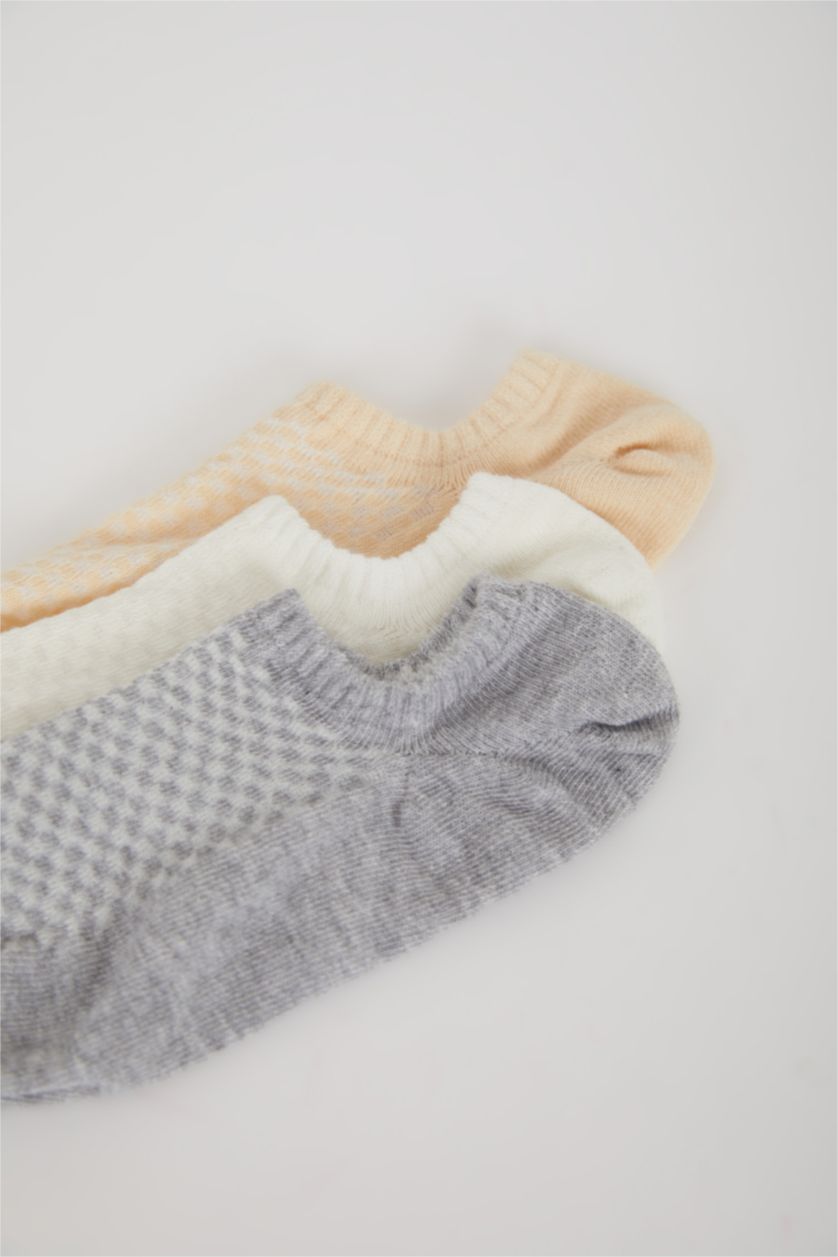 Kadın Yumuşak Kadın 3'lü Pamuklu Babet Çorap