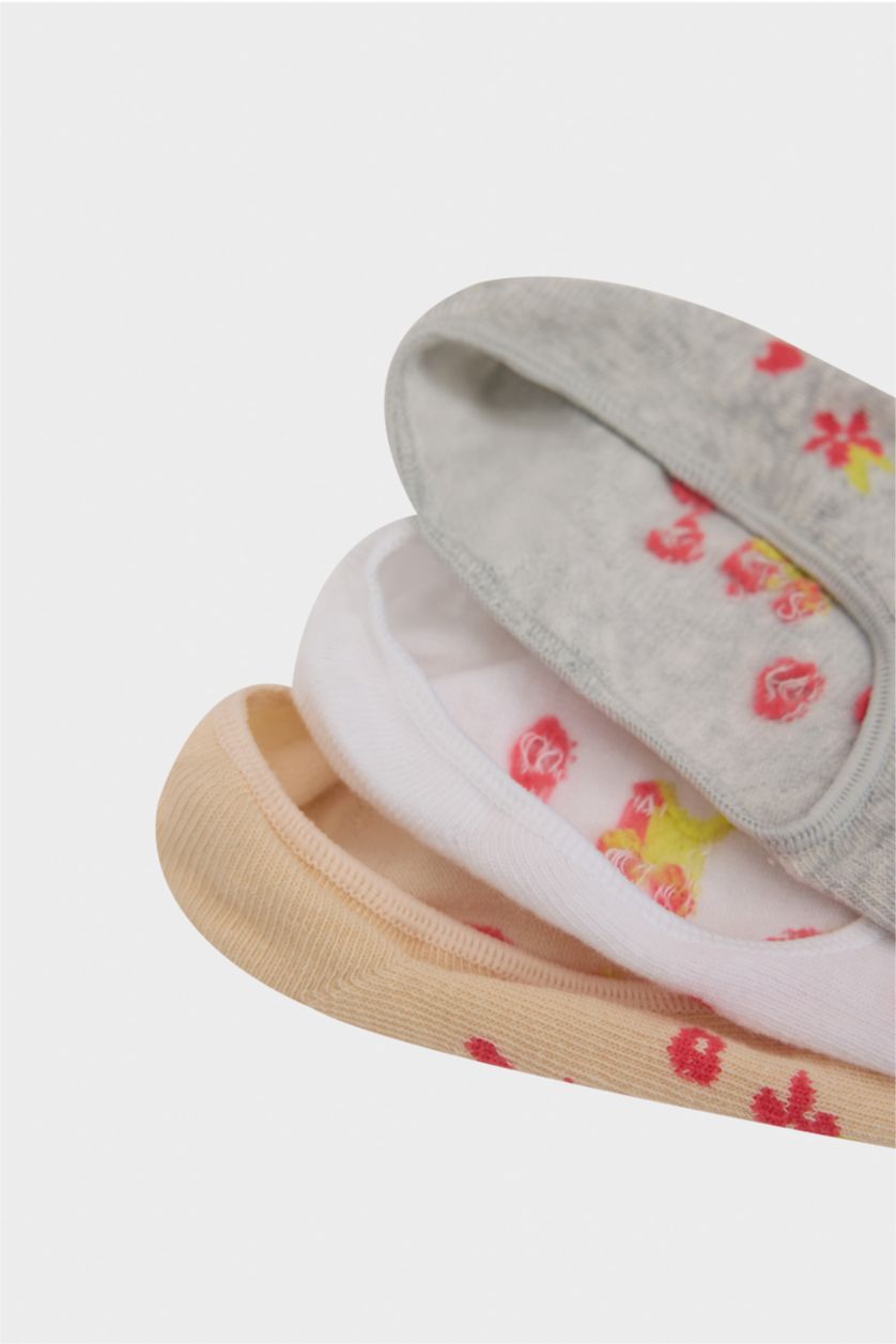 Kadın Karma Kadın 3'lü Pamuklu Babet Çorap