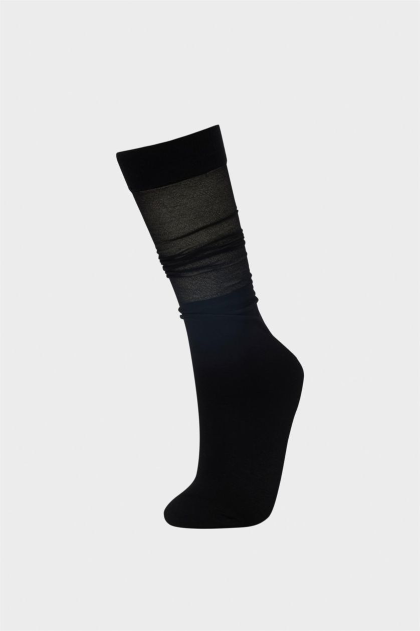 نساء أسود جوارب طويلة نسائي تحت الركبة 40 دينير - 3 قطع