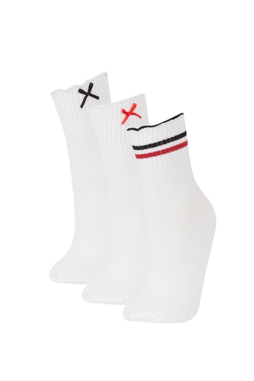 Woman White Woman 3 piece Short Socks