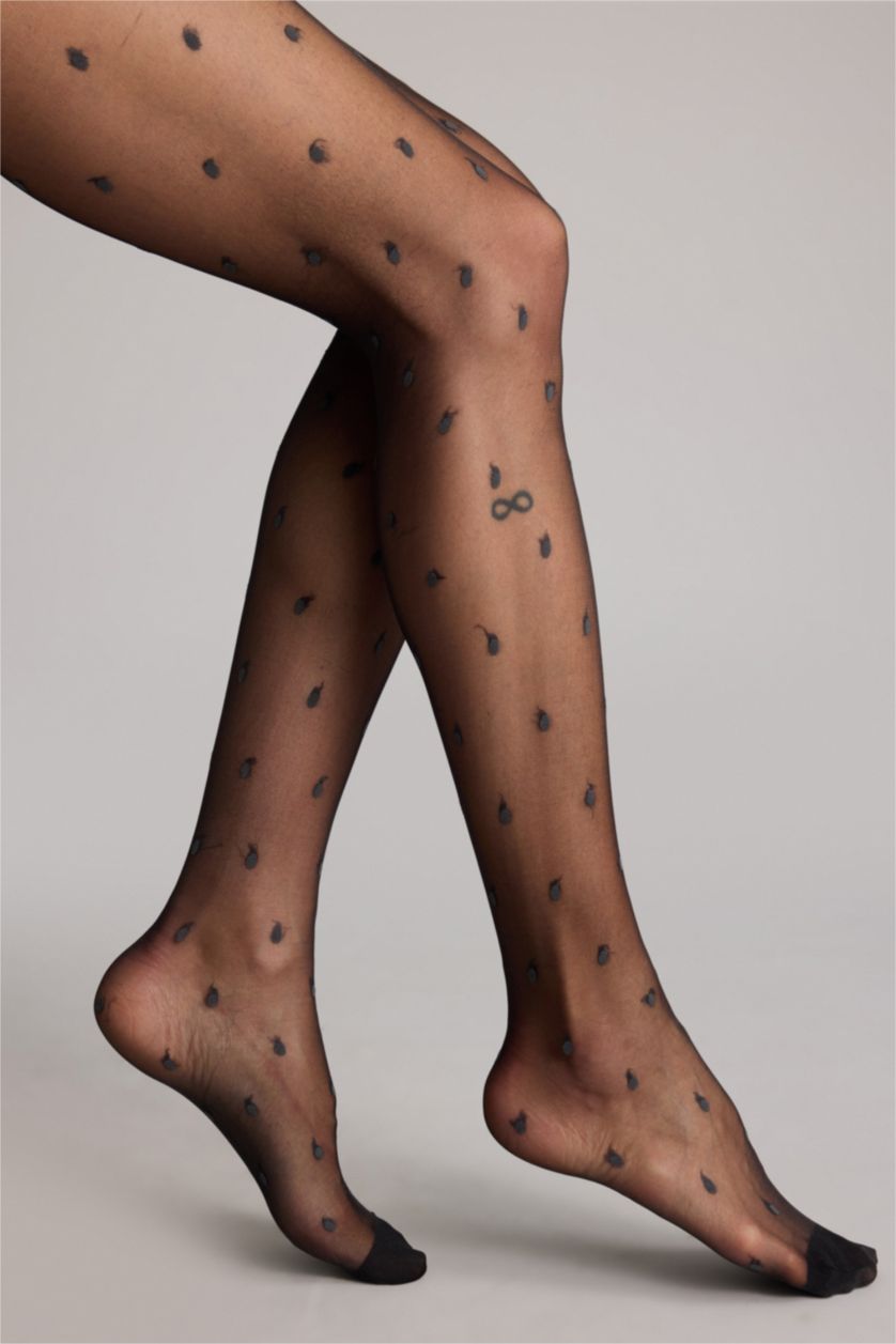 Kadın Siyah Külotlu Çorap