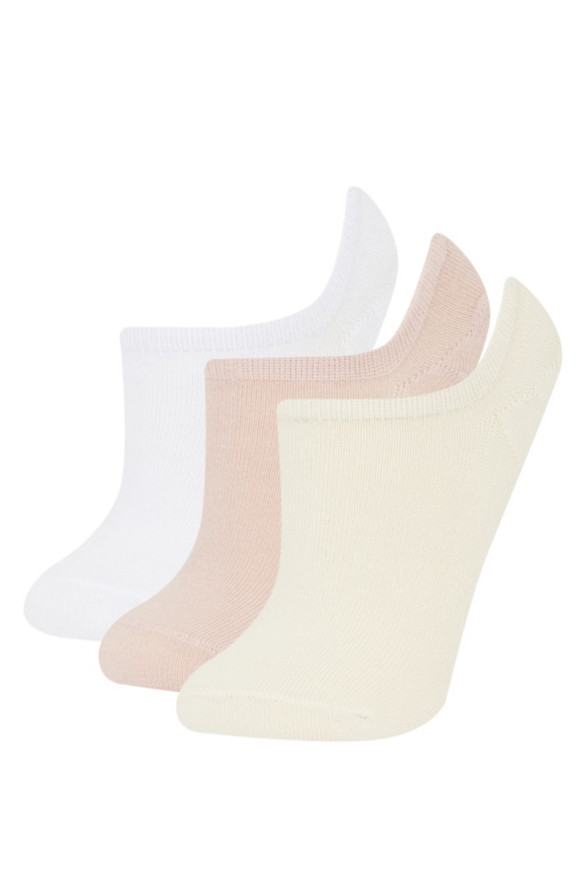 Kadın Yumuşak Kadın 3'lü Pamuklu Sneaker Çorap