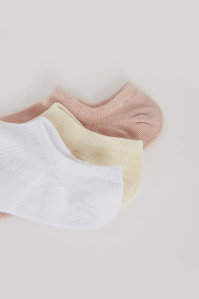 Kadın Yumuşak Kadın 3'lü Pamuklu Sneaker Çorap