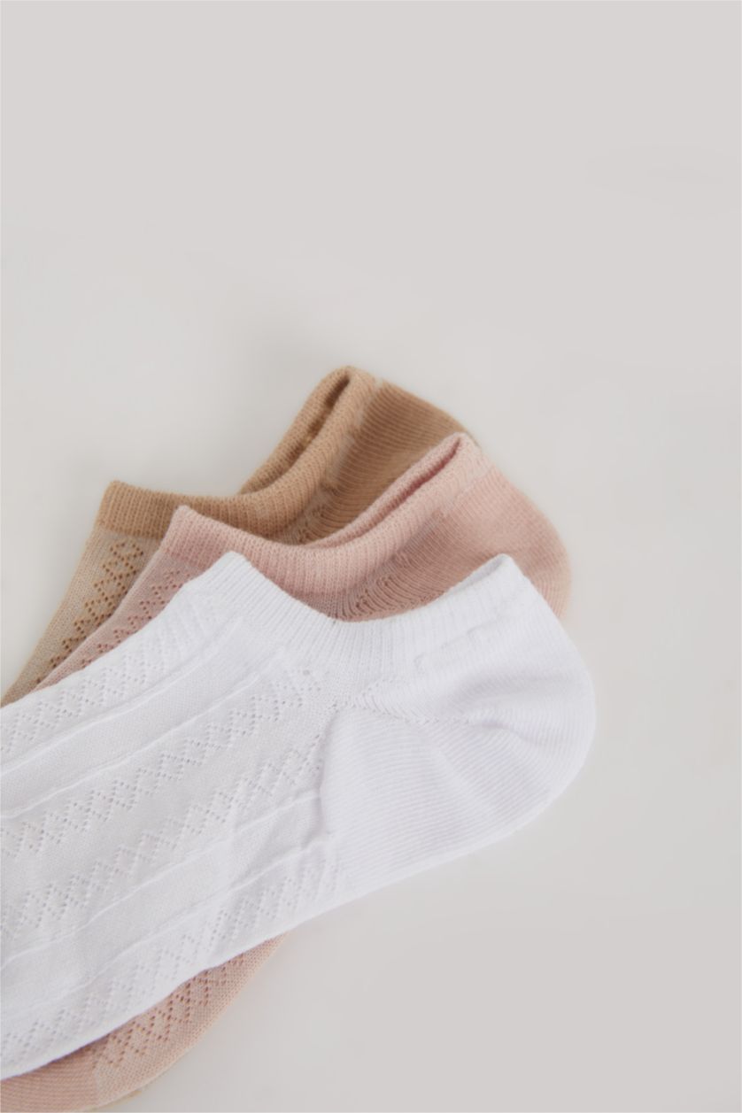 Kadın Karma Kadın 3'lü Pamuklu Sneaker Çorap