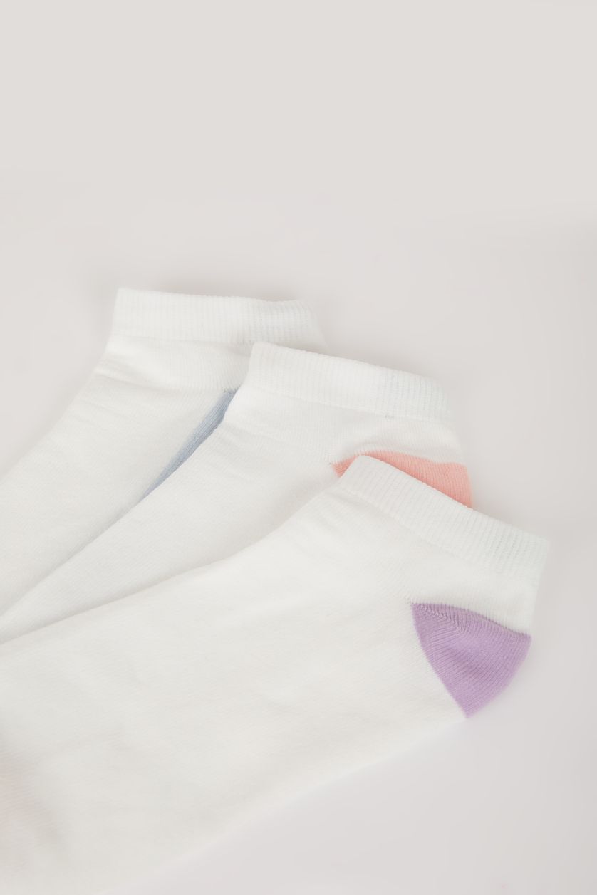 Kadın Karma Kadın 3'lü Pamuklu Patik Çorap