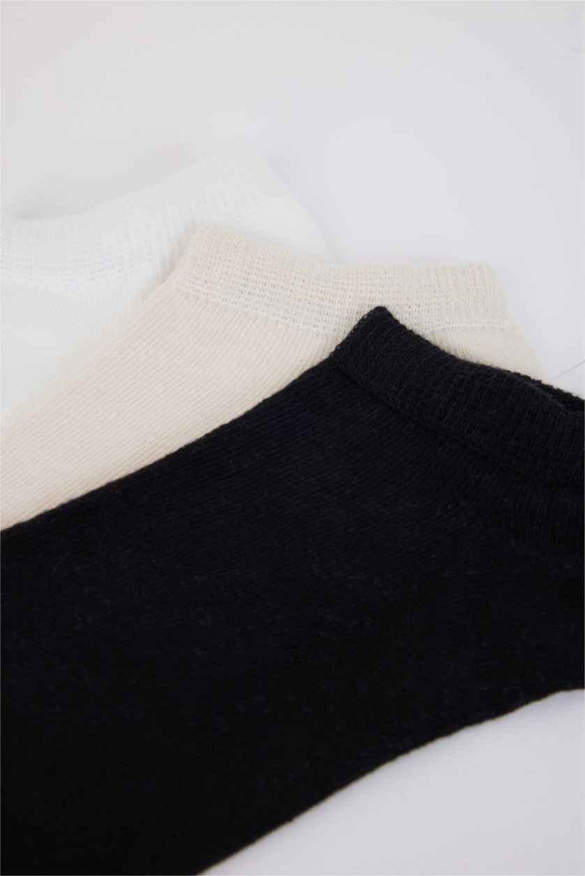 Kadın Karma Kadın 3'lü Pamuklu Patik Çorap